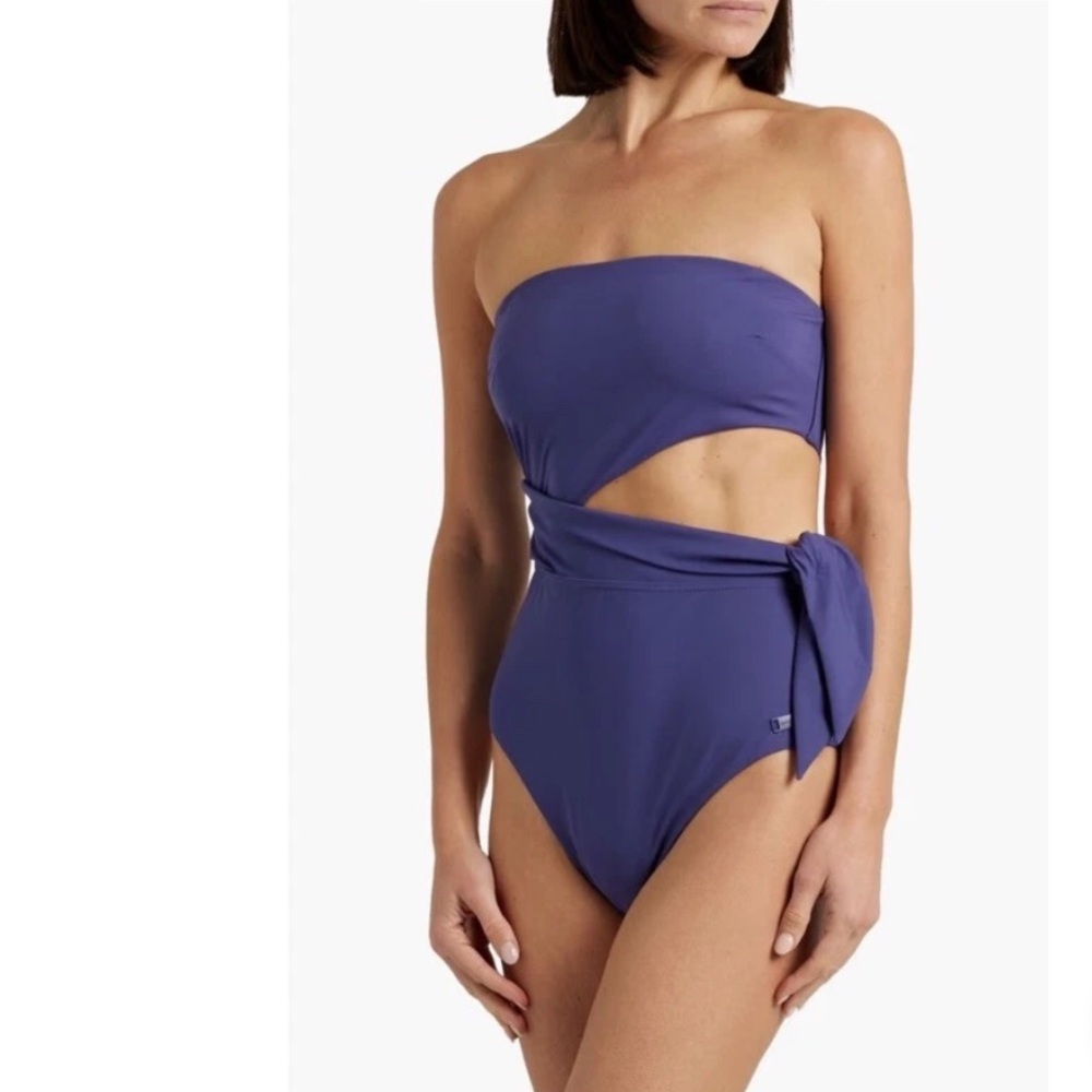 Zimmermann Separates Sculpt Scarf Tie One Piece BNWT Navy Size 1